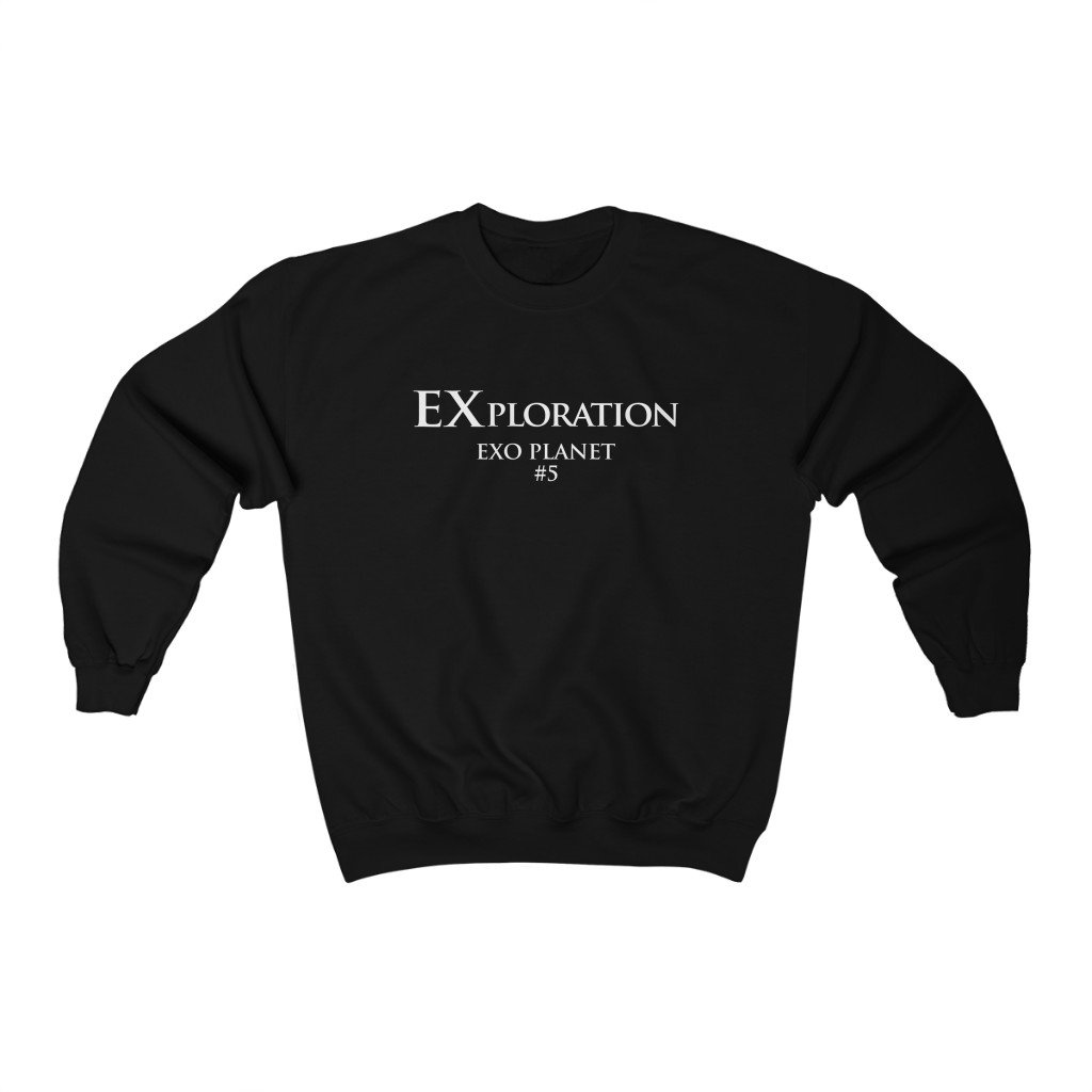 EXO Exploration Exo Planet #5 Sweatshirt - EXO Sweatshirt - Kpop Crewneck Women Sweatshirt KPS2007 Black / L Official Korean Pop Merch