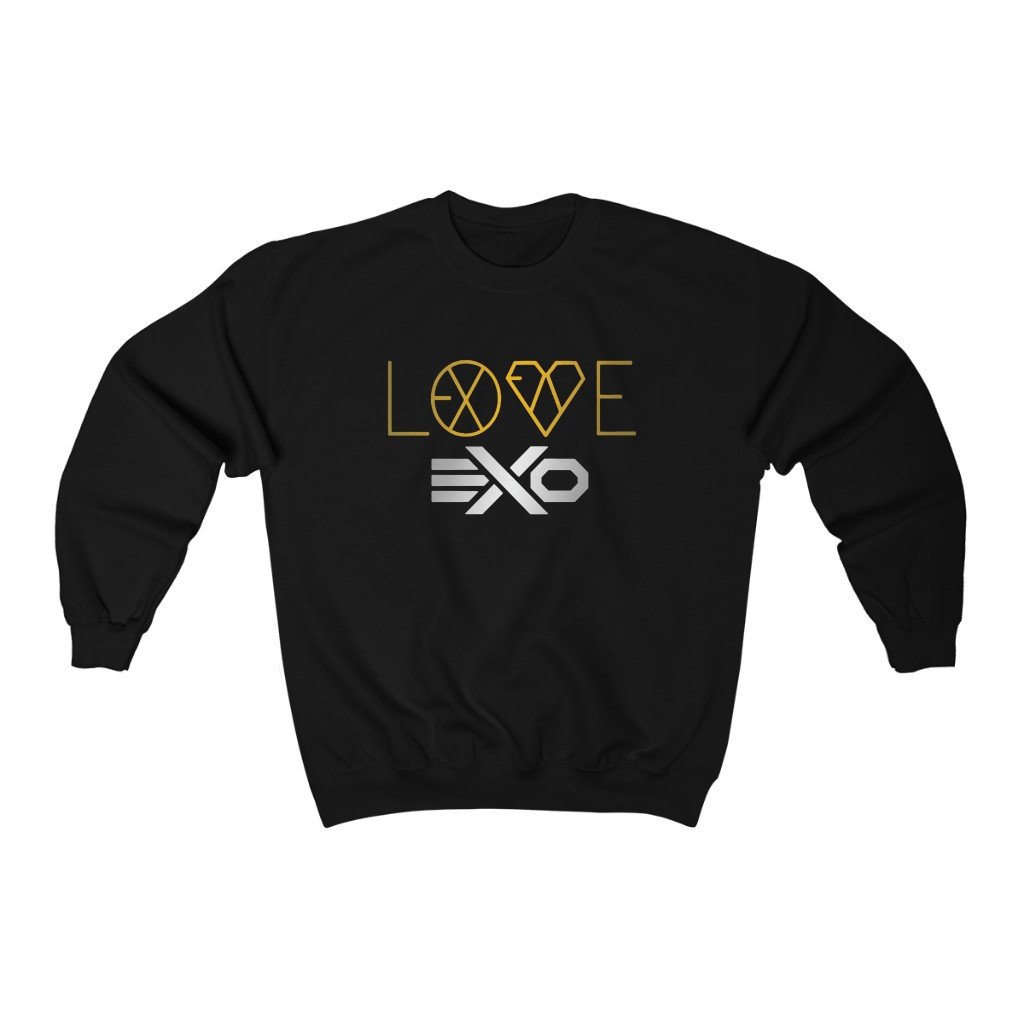 EXO Love Sweatshirt - EXO Sweatshirt - Kpop Crewneck Women Sweatshirt KPS2007 Black / L Official Korean Pop Merch