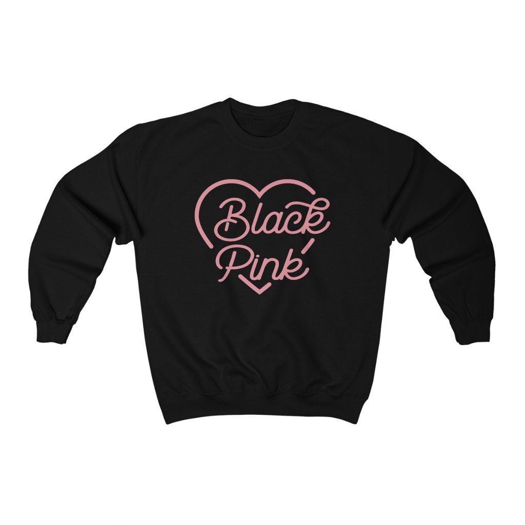 BlackPink Love Design Sweatshirt - Blackpink Sweatshirt - Kpop Crewneck Women Sweatshirt KPS2007 Black / L Official Korean Pop Merch