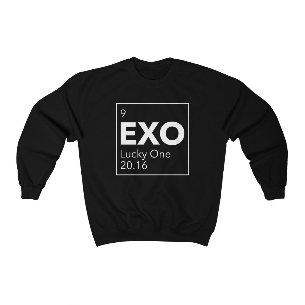 EXO Lucky One 20.16 Sweatshirt - EXO Sweatshirt - Kpop Crewneck Women Sweatshirt KPS2007 Black / L Official Korean Pop Merch