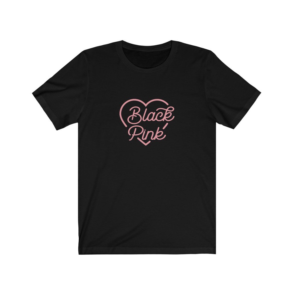 BlackPink New Love Design] + T-shirt - BlackPink T-shirts - Kpop Classic T-Shirts KPS2007 Black / L Official Korean Pop Merch
