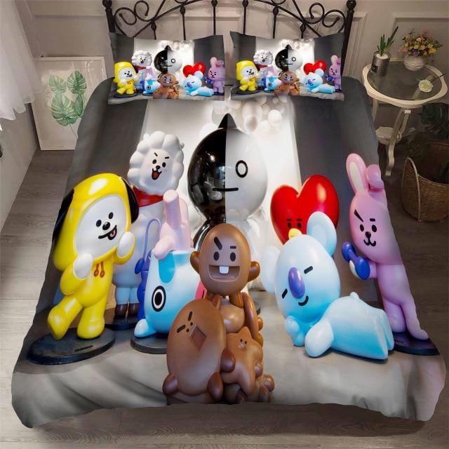 Bedroom Decor K Pop Fans Animation BT21 Duvet Cover with Pillow Cover Bedding Set Single Double 1.jpg 640x640 7ecb9c53 f228 4092 a0aa c82c78d624ba 1 - Korean Pop Shop