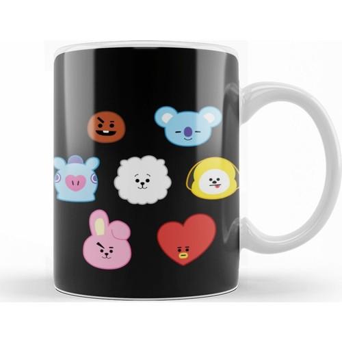 Bts Characters Mug Cup Porcelain-Cup-GLASSES THAT WILL MAKE YOU DIFFERENT WITH ITS LIVE COLORS KPS2007 Default Title Official Korean Pop Merch