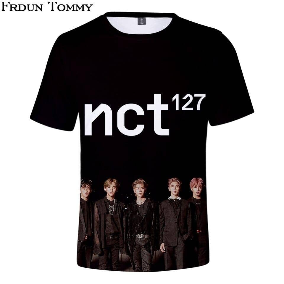 3D NCT 127 Menber Team Short SleeveT-Shirt Popular Unisex Kpop Shirt KPS2007 Q2017 / S Official Korean Pop Merch