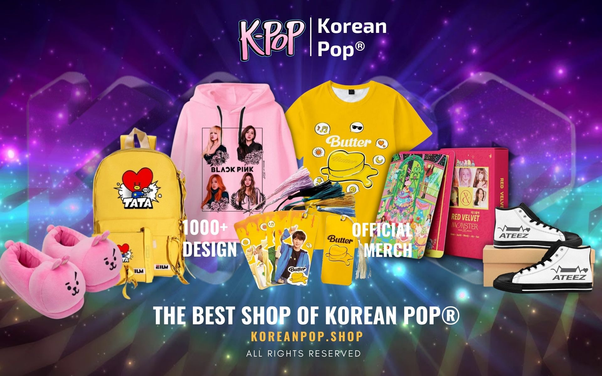 Biểu ngữ web hàng hóa pop Hàn Quốc 1 - Cửa hàng nhạc pop Hàn Quốc