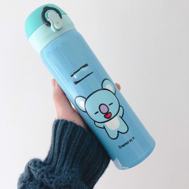 New Bulletproof Boy Korea Thermos Bottle Kpop V Tata Chimmy Cookie Shooky Dog Rabbit Cute Water 1.jpg 640x640 34c16e42 3fff 402d 9090 f971c3498a27 1 - Korean Pop Shop