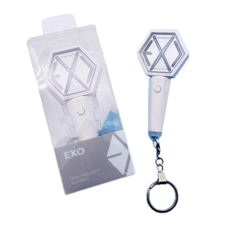 New Kpop Exo Mini Light Stick Key Chain Hanging Accessories Pendant Keychain Ring Supporting Fluorescent Stick Concert K-pop KPS2007 Default Title Official Korean Pop Merch