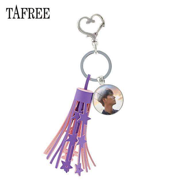 TAFREE Purple Tassel Heart Clasps Key Ring Holder Glass Day6 DAY 6 Cabochon Dome Pendant Keychain.jpg 640x640 76a21456 4a95 4d5c 96e9 14894b8667a8 - Korean Pop Shop