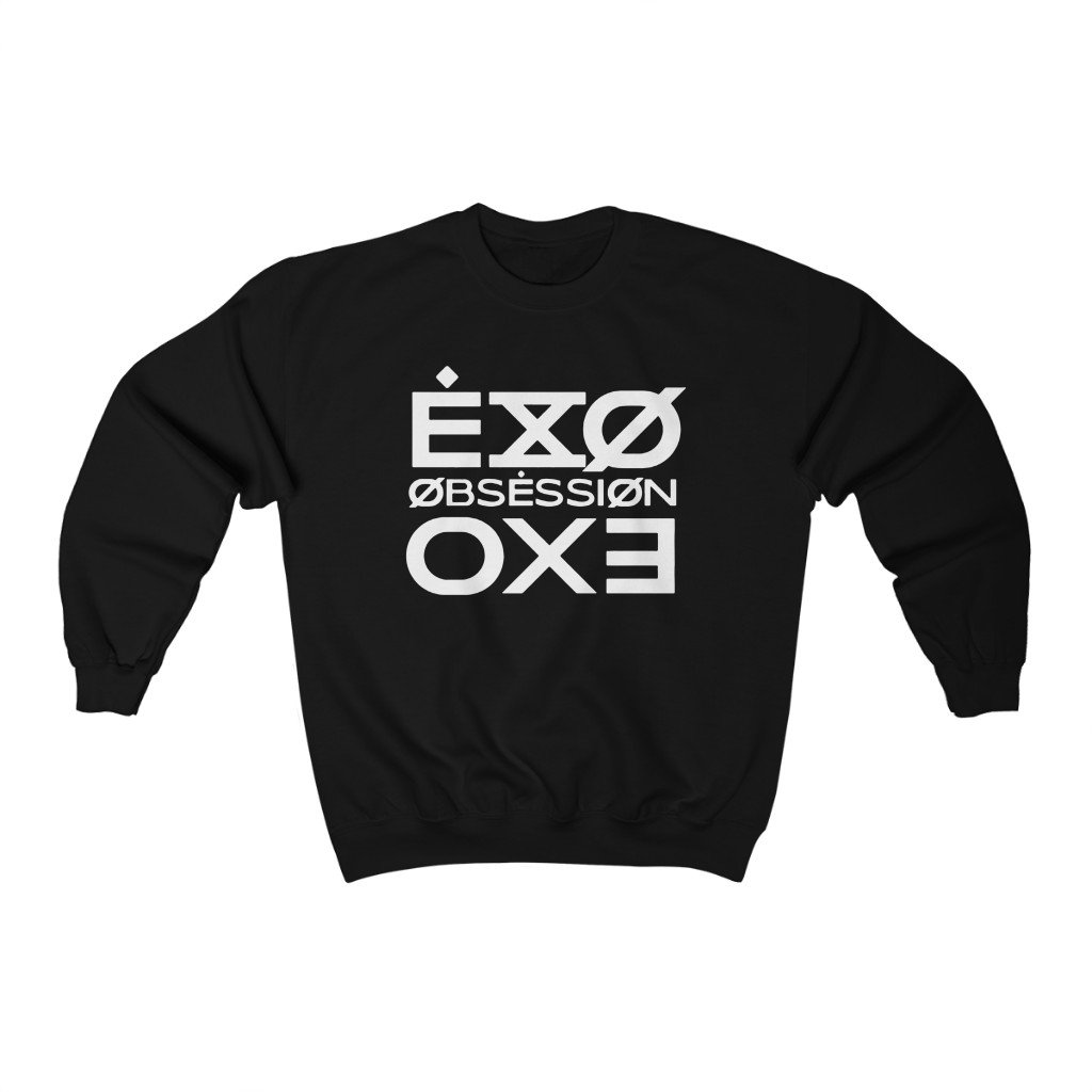 EXO Obsession Sweatshirt - EXO Sweatshirt - Kpop Crewneck Women Sweatshirt KPS2007 Black / L Official Korean Pop Merch