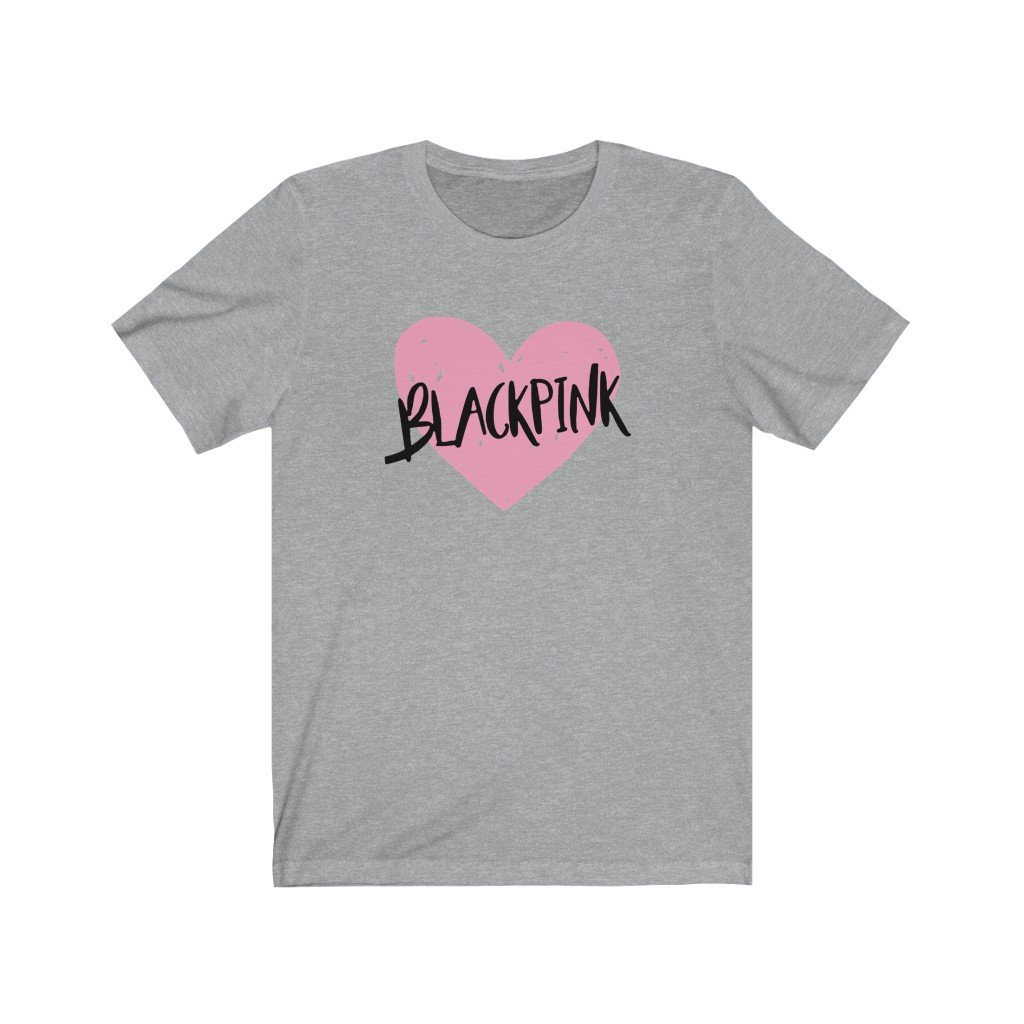 BlackPink Love T-shirt - BlackPink T-shirts - Kpop Classic T-Shirts KPS2007 Athletic Heather / L Official Korean Pop Merch