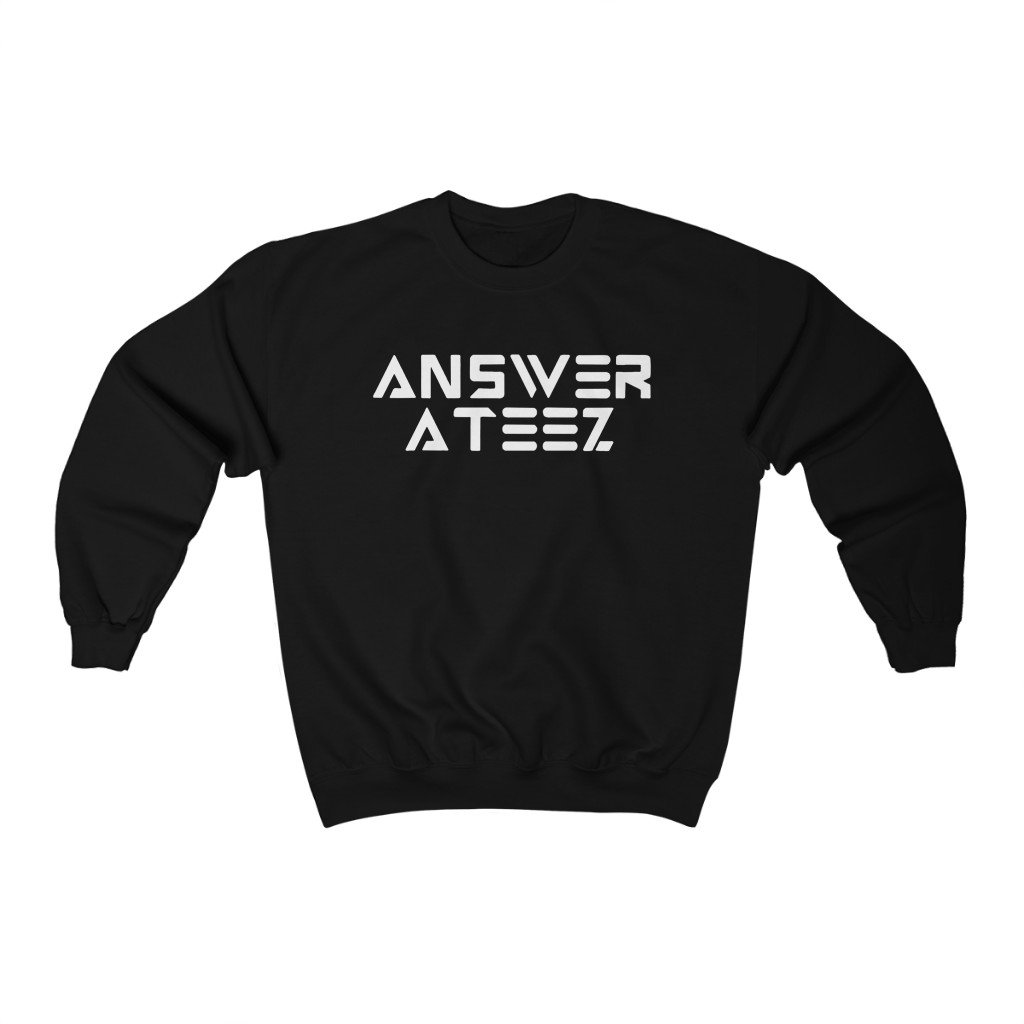 Ateez Answer  Sweatshirt - Ateez Sweatshirt - Kpop Crewneck Women Sweatshirt KPS2007 Black / L Official Korean Pop Merch