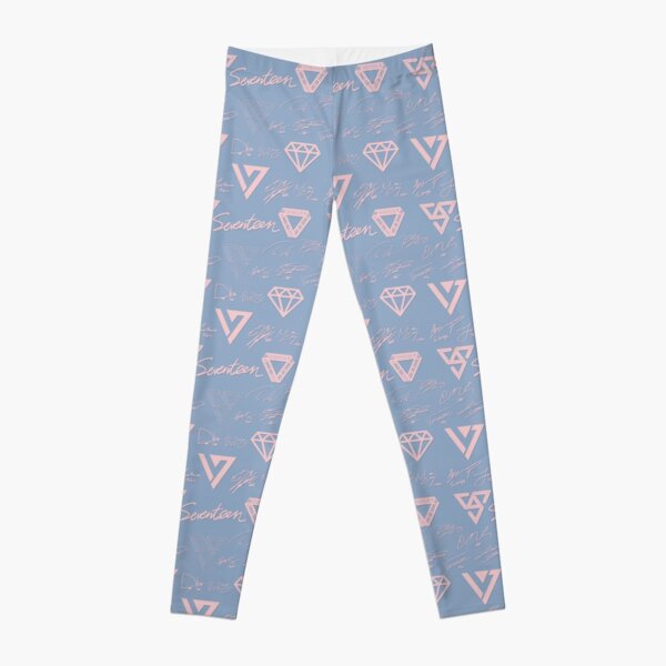 SEVENTEEN Signatures and Logos Pattern (Serenity) Leggings RB2507 product Offical Seventeen Merch