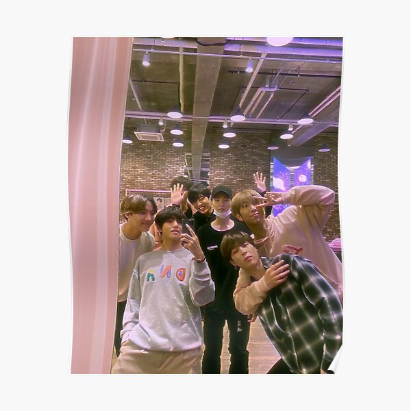 bts cute aesthetic mirror pic Poster RB2507 product Offical BTS Merch