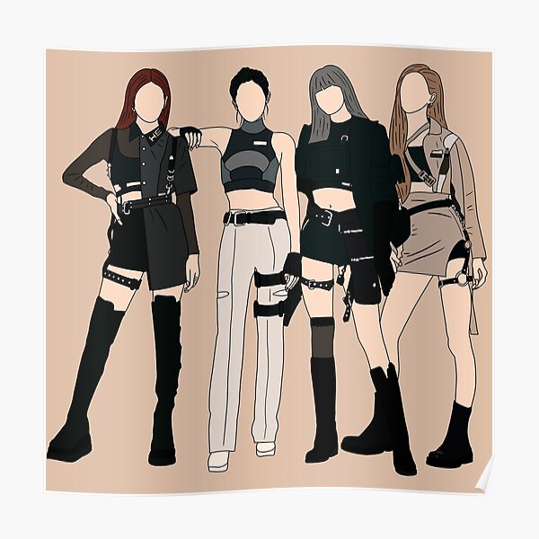 BLACKPINK KILL THIS LOVE (OT4) Poster RB2507 product Offical Blackpink Merch