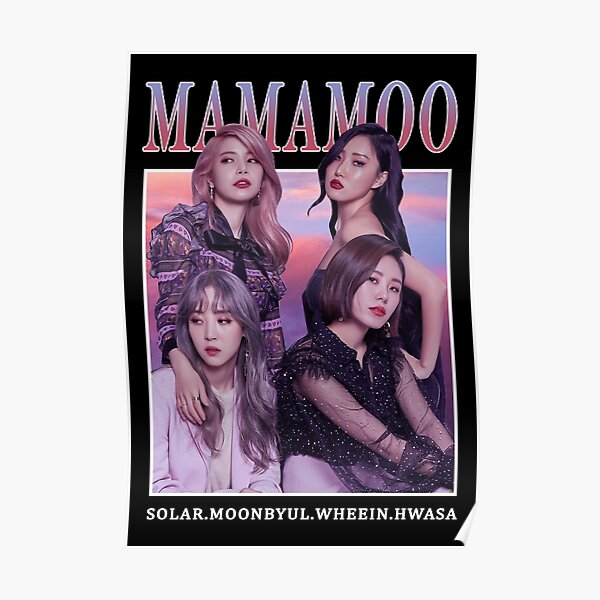 MAMAMOO Members Photoshoot Vintage Retro Band Style 90s  Poster RB2507 product Offical Mamamoo Merch