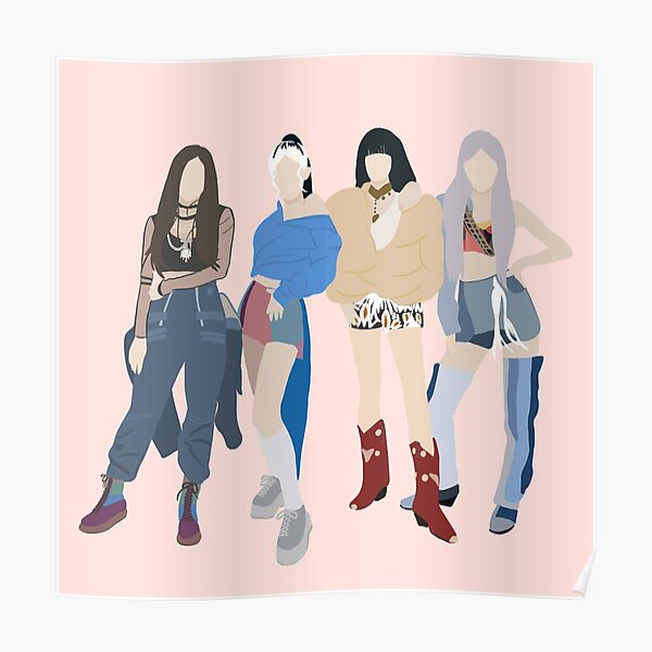 Blackpink “How you like that” Illustration Poster RB2507 product Offical Blackpink Merch