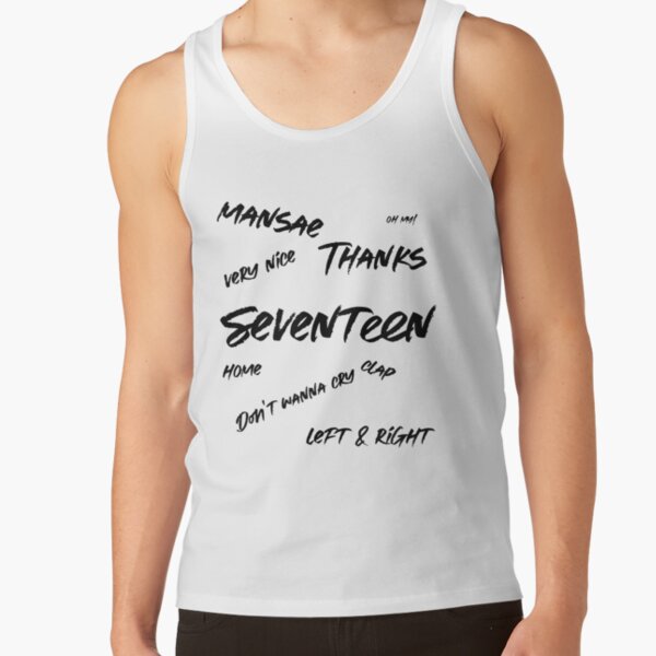 Seventeen left & right, very nice, clap, oh my kpop design Tank Top RB2507 product Offical Seventeen Merch