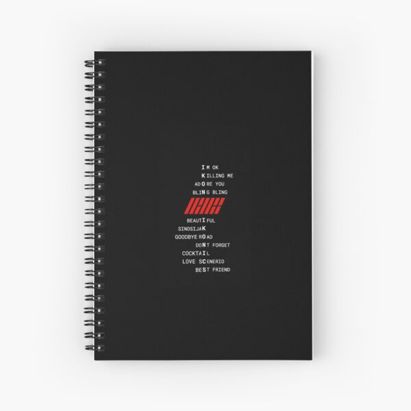IKON poem/name collage and logo Spiral Notebook RB2607 product Offical IKON Merch