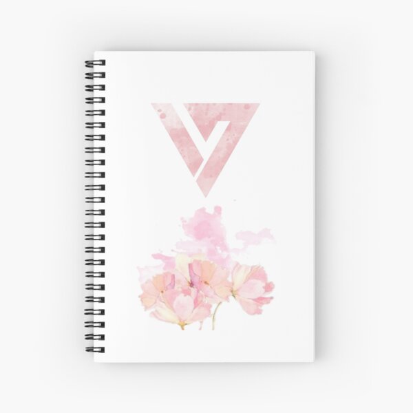 Floral Watercolor Seventeen Logo (Kpop) Spiral Notebook RB2507 product Offical Seventeen Merch