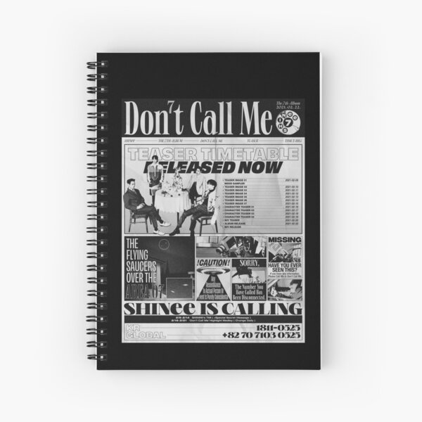 SHINee Don't Call Me Spiral Notebook RB2507 product Offical Shinee Merch