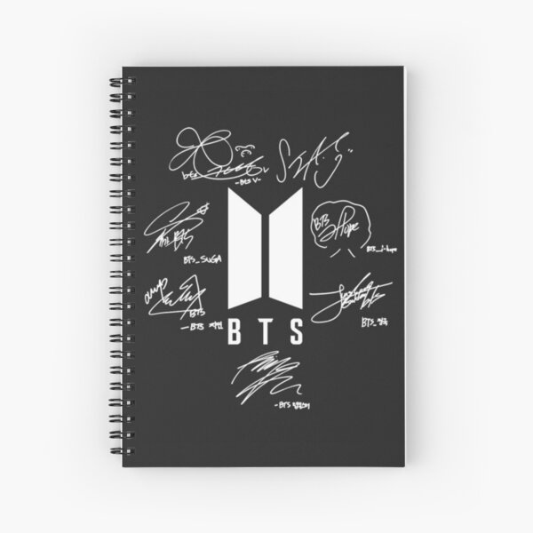 BTS Members Signatures Spiral Notebook RB2507 product Offical BTS Merch