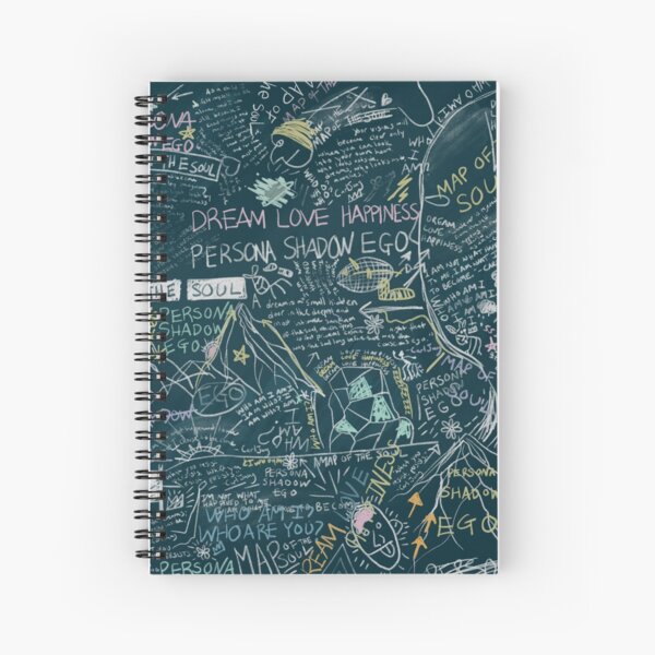 BTS PERSONA Map of the Soul RM Chalkboard Graphic Spiral Notebook RB2507 product Offical BTS Merch