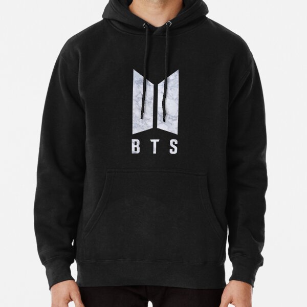 BTS LOGO WHITE MARBLE Pullover Hoodie RB2507 product Offical BTS Merch