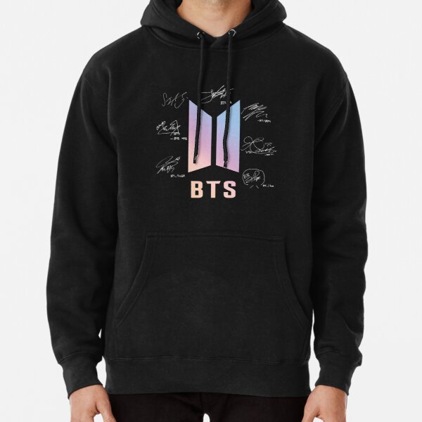 BTS colored w/ signatures Pullover Hoodie RB2507 product Offical BTS Merch