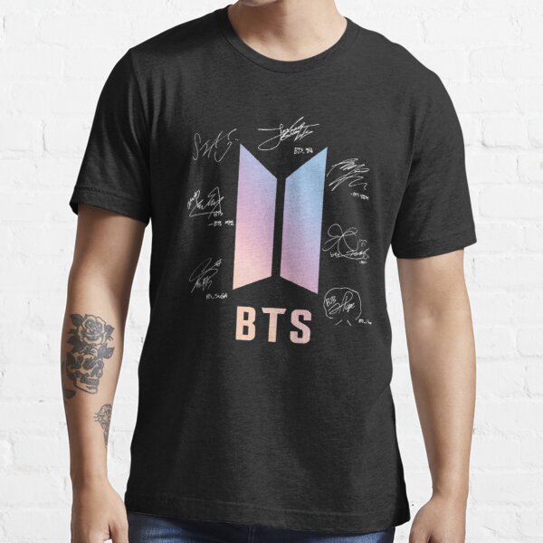 BTS colored w/ signatures Essential T-Shirt RB2507 product Offical BTS Merch