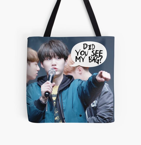 BTS Suga - Mic Drop - Did you see my bag? All Over Print Tote Bag RB2507 product Offical BTS Merch