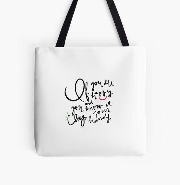 NCT127: If you're happy, clap your hands All Over Print Tote Bag RB2507 product Offical NCT127 Merch