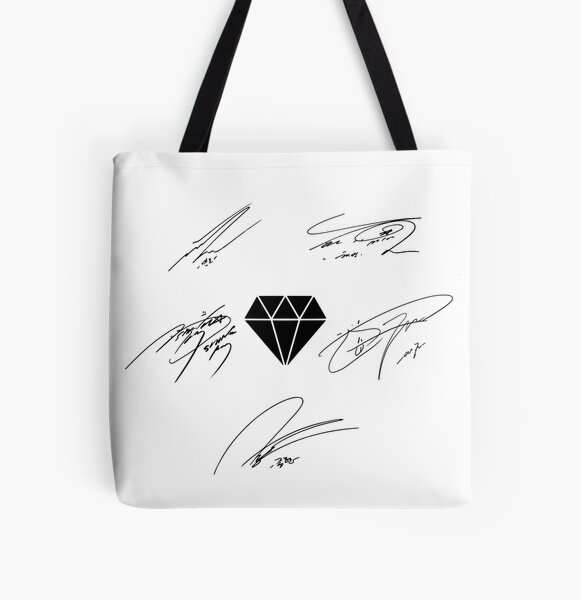 Shinee signatures All Over Print Tote Bag RB2507 product Offical Shinee Merch