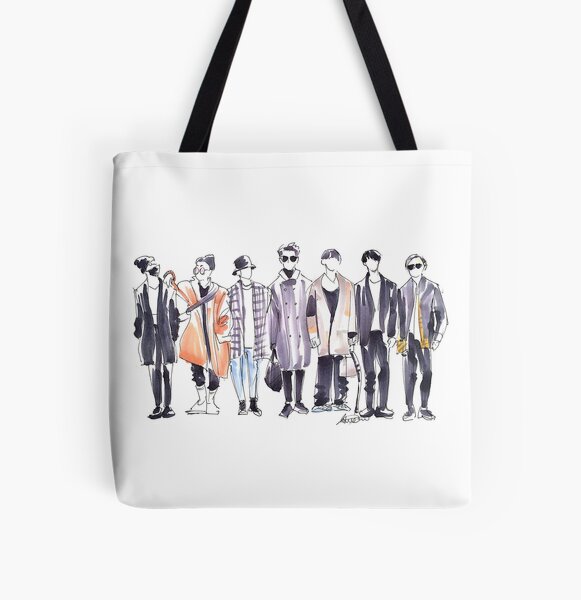 BTS Airport Fashion 171113 All Over Print Tote Bag RB2507 product Offical BTS Merch