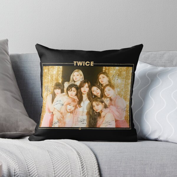 TWICE 트와이스 - Feel Special  : Group (With PRINTED Autographs) | Design #3 Throw Pillow RB2507 product Offical Twice Merch