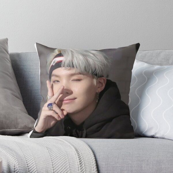 BTS Suga Throw Pillow RB2507 product Offical BTS Merch