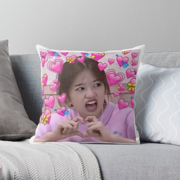 IZONE Ahn Yujin Meme Throw Pillow RB2607 product Offical IZONE Merch