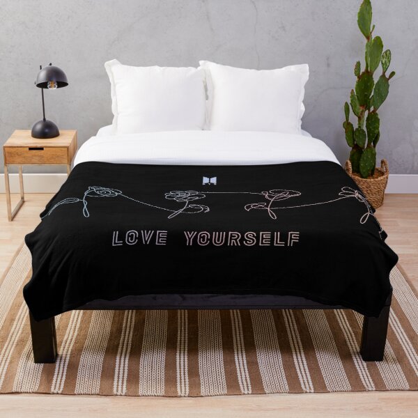 BTS LOVE YOURSELF FLOWER #1 Throw Blanket RB2507 product Offical BTS Merch