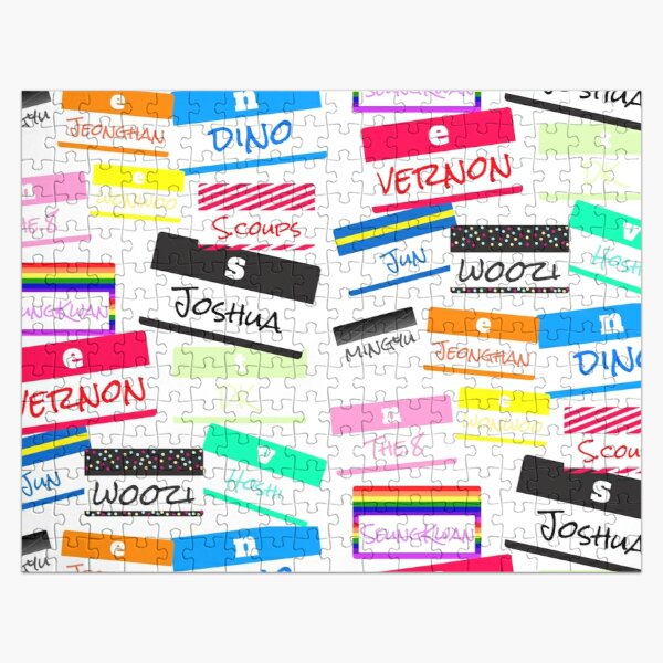 Seventeen name tag Jigsaw Puzzle RB2507 product Offical Seventeen Merch