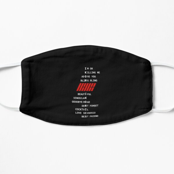 IKON poem/name collage and logo Flat Mask RB2607 product Offical IKON Merch