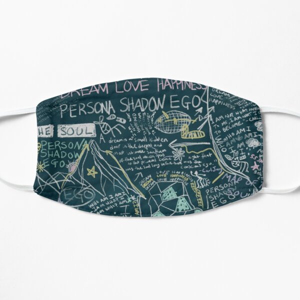 BTS PERSONA Map of the Soul RM Chalkboard Graphic Flat Mask RB2507 product Offical BTS Merch