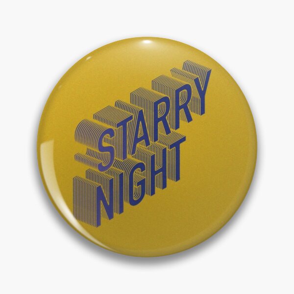 Mamamoo Starry Night Typography Pin RB2507 product Offical Mamamoo Merch