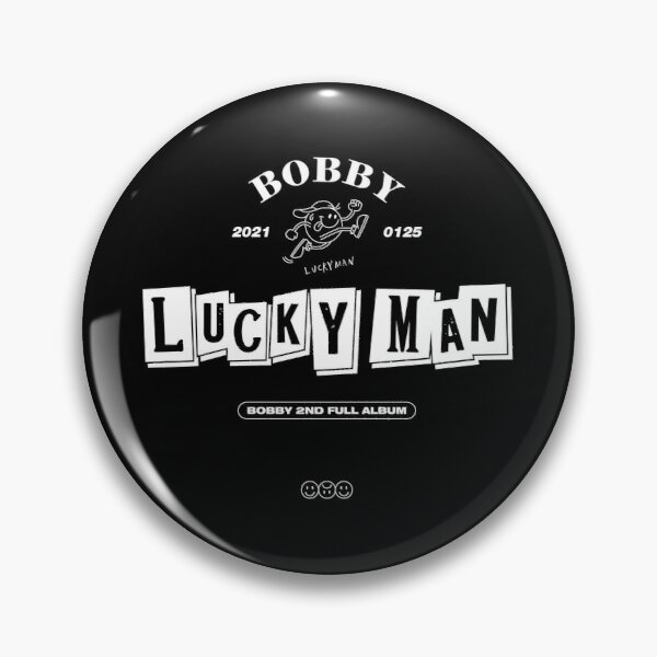 Kpop Ikon BOBBY LUCKY MAN Pin RB2607 product Offical IKON Merch