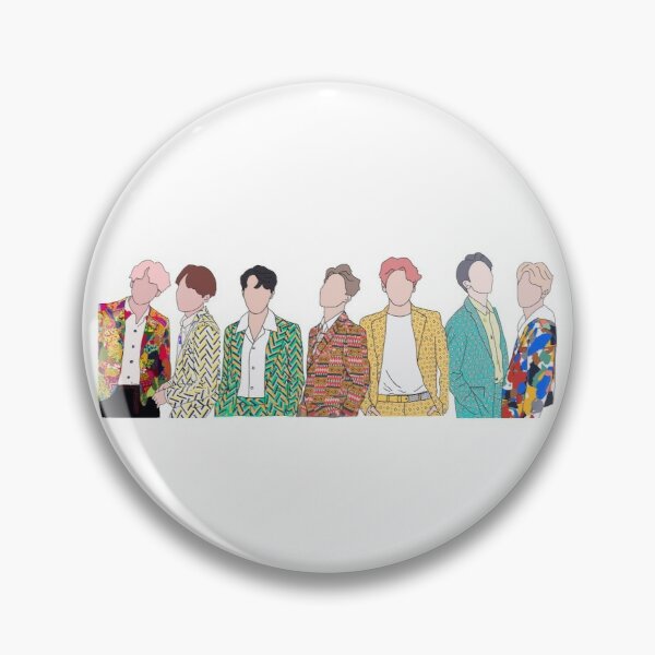 BTS - IDOL Outline Fanart Pin RB2507 product Offical BTS Merch