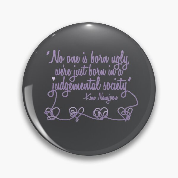 BTS Namjoon quote Pin RB2507 product Offical BTS Merch