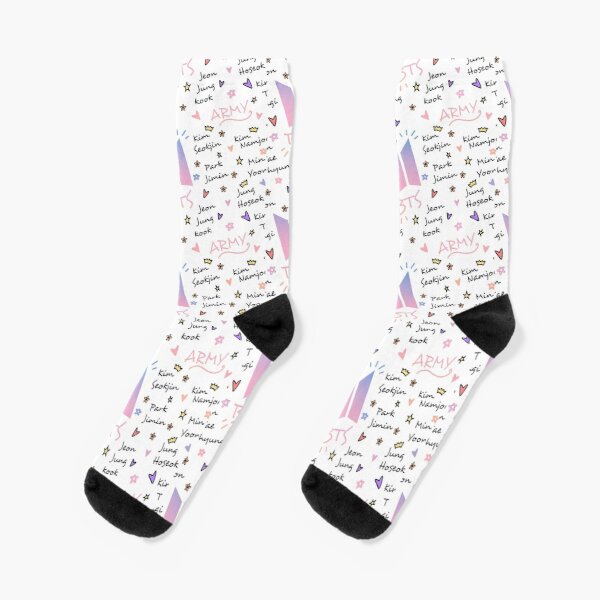 BTS x ARMY doodle pattern Socks RB2507 product Offical BTS Merch