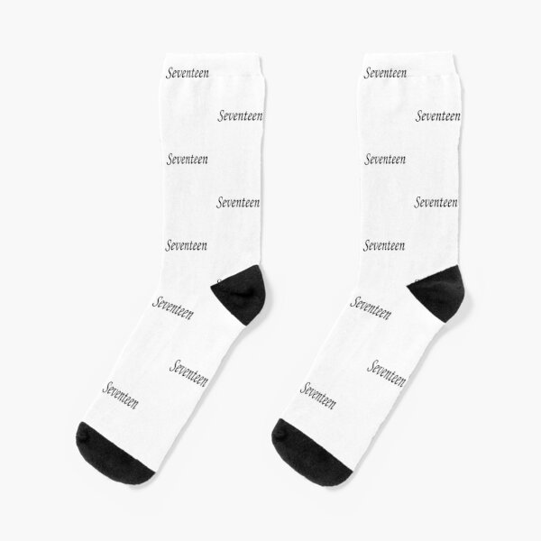 Seventeen - black name lettering text - 0721 Socks RB2507 product Offical Seventeen Merch
