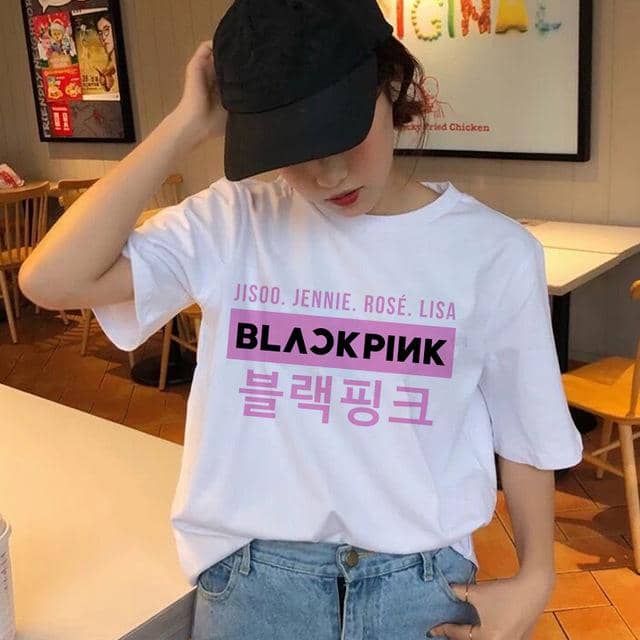 blackpink korean t shirt women female top tee shirts hip hop summer t shirt 90s kawaii.jpg 640x640 59240f24 22a0 4c91 8809 f7e373a6ec35 - Korean Pop Shop