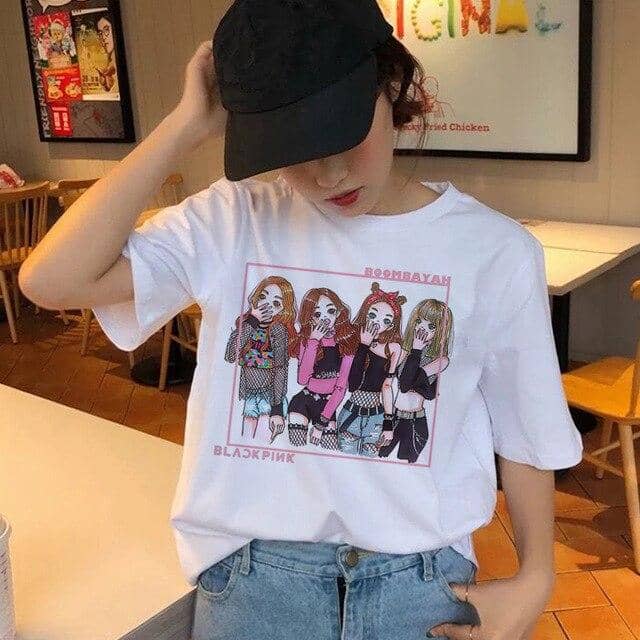 blackpink korean t shirt women female top tee shirts hip hop summer t shirt 90s kawaii.jpg 640x640 60afb7d2 35df 4925 bb61 4ad79d12610f - Korean Pop Shop