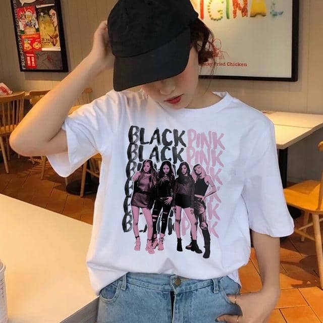 blackpink korean t shirt women female top tee shirts hip hop summer t shirt 90s kawaii.jpg 640x640 99c87539 7140 4140 8f60 b522db55b914 - Korean Pop Shop