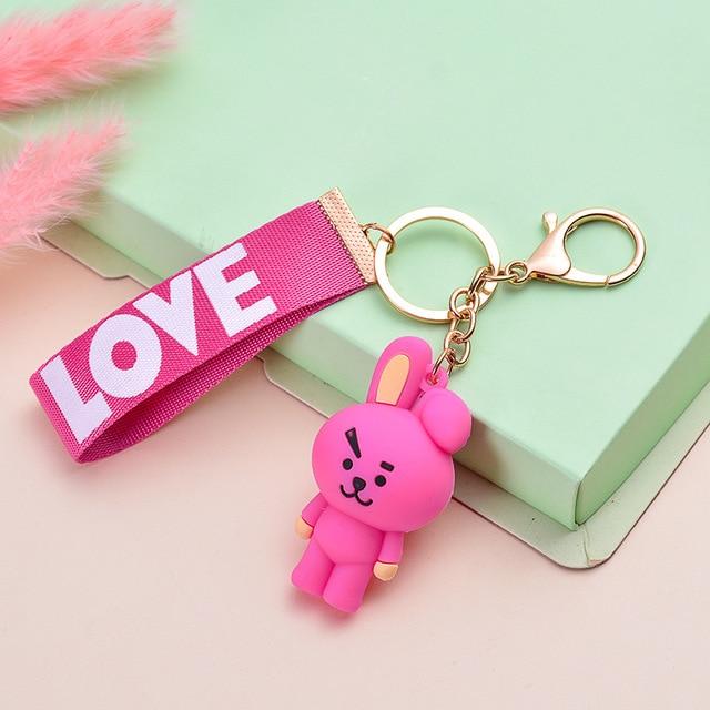 cute kpop keychain korea bangtan boys key rings pendant cute dog rabbit sheep koala doll ribbon.jpg 640x640 893d6440 75ef 42d8 9f06 f536d13bf89d - Korean Pop Shop